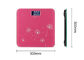स्क्वायर 300x300 एमएम बाथरूम डिजिटल लीब्रा, गुलाबी इलेक्ट्रॉनिक वजन स्केल आपूर्तिकर्ता